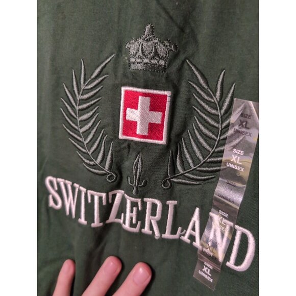 Splash Arts Green Switzerland Men's T Shirt Size XL NWT - Picture 2 of 7